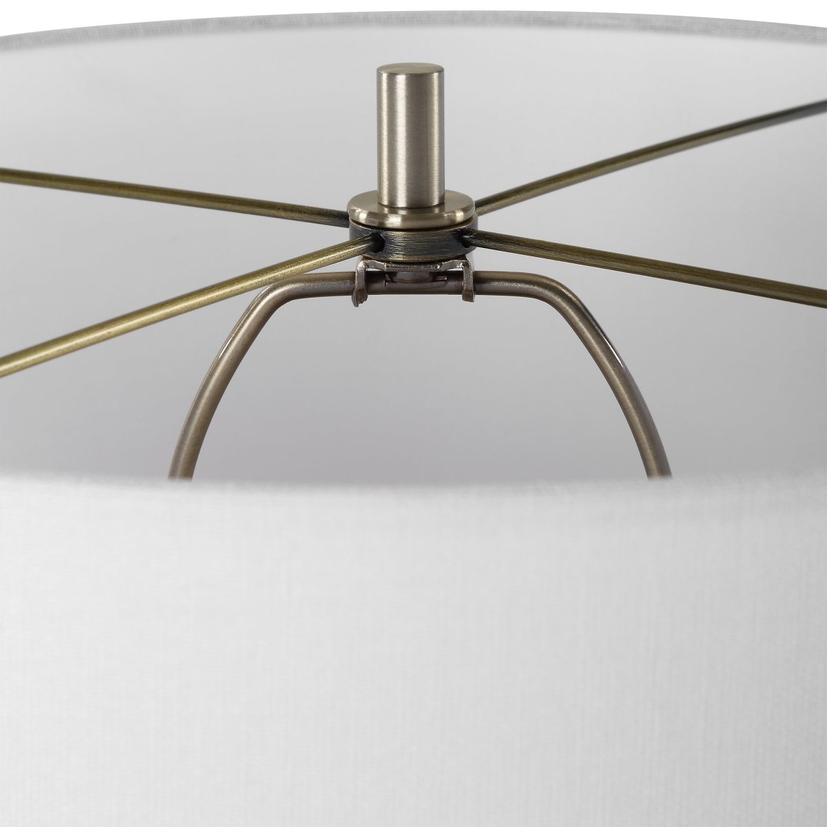 Blue Ceramic Textured Table Lamp with Brass Base - Uttermost - Table Lamps by Modest Hut