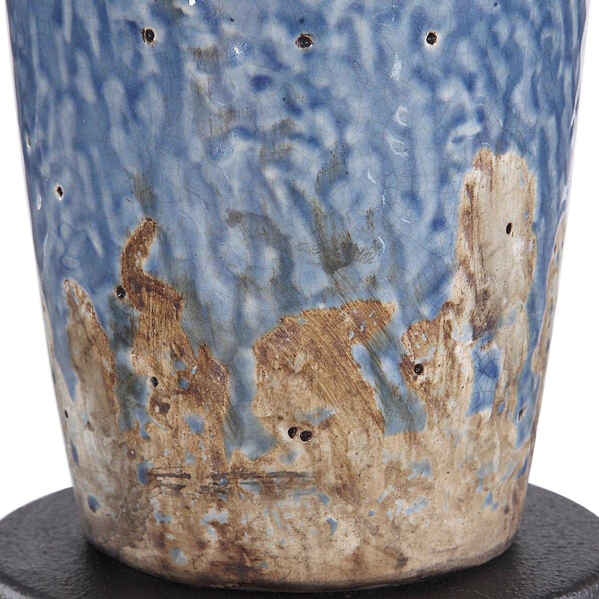 Blue Textured Ceramic Table Lamp - Uttermost - Table Lamps by Modest Hut