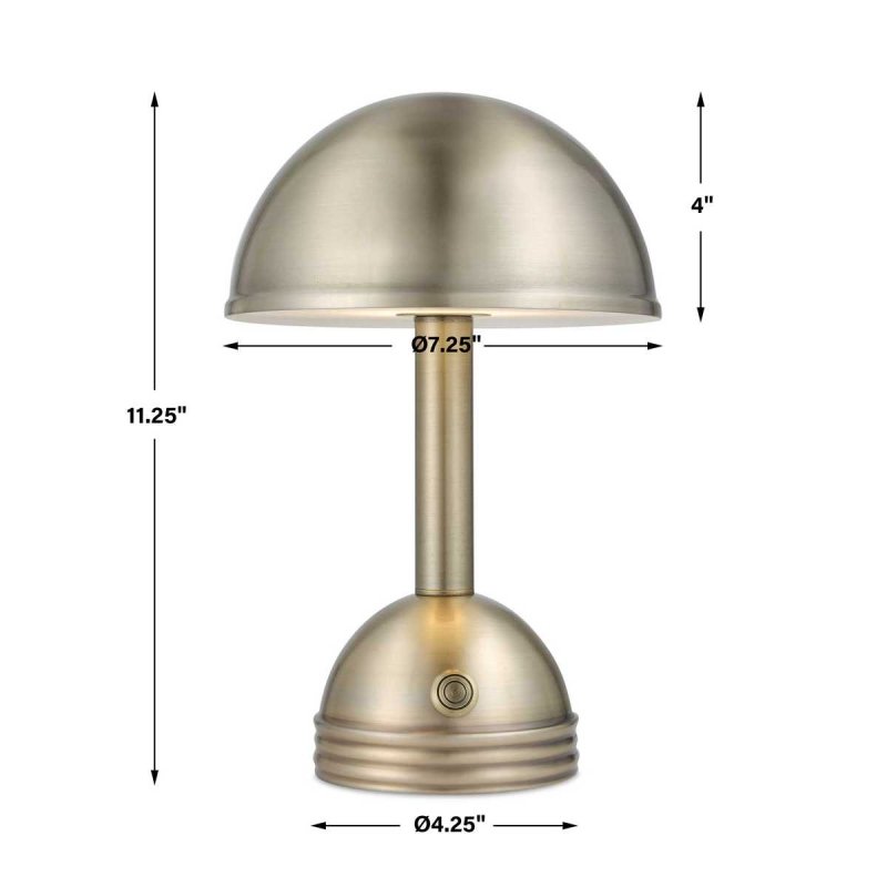 Dimension guide for the Breece Rechargable Accent Lamp table lamp