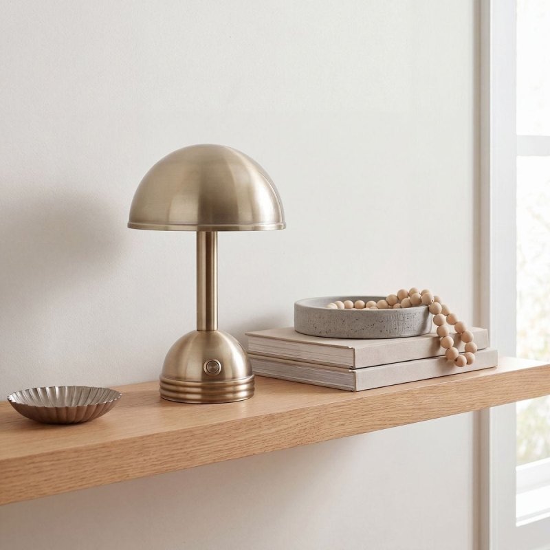 Breece Rechargable Accent Lamp styled in a room setting