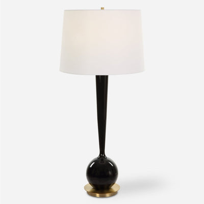 Brielle Polished Black Table Lamp - Uttermost - Table Lamps by Modest Hut