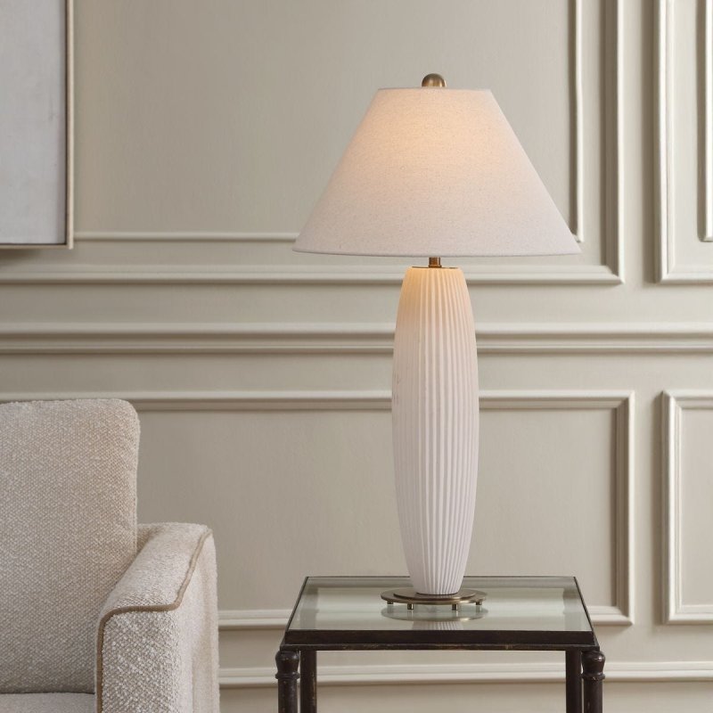 Brinsley Table Lamp styled in a room setting