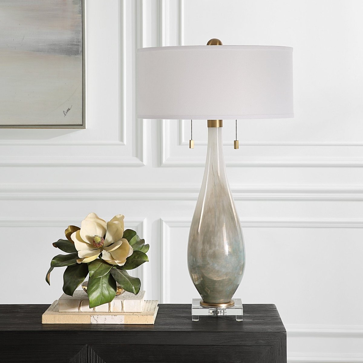 Cardoni Bronze Glass Table Lamp - Uttermost - Table Lamps by Modest Hut