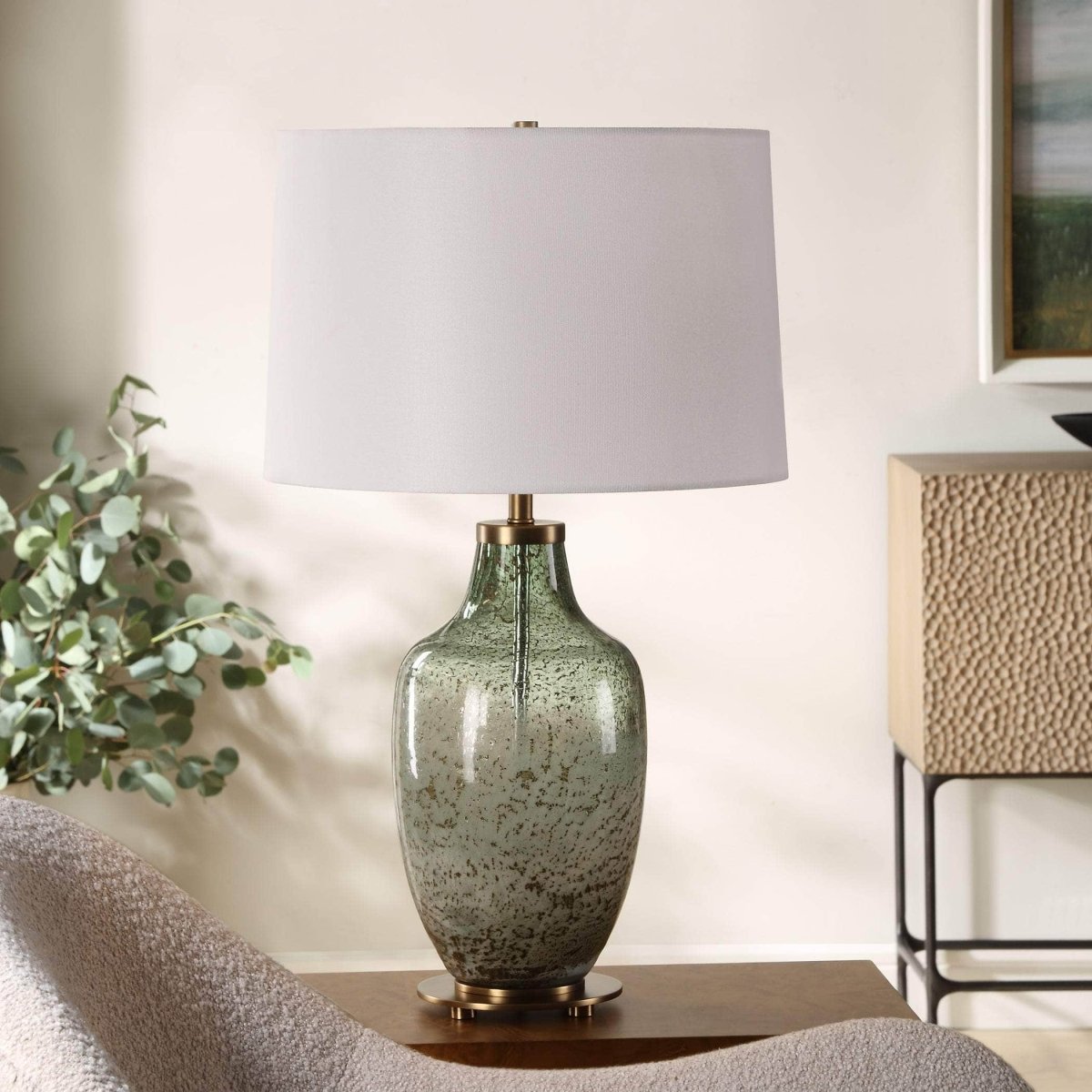 Chianti Olive Glass Table Lamp - Uttermost - Table Lamps by Modest Hut