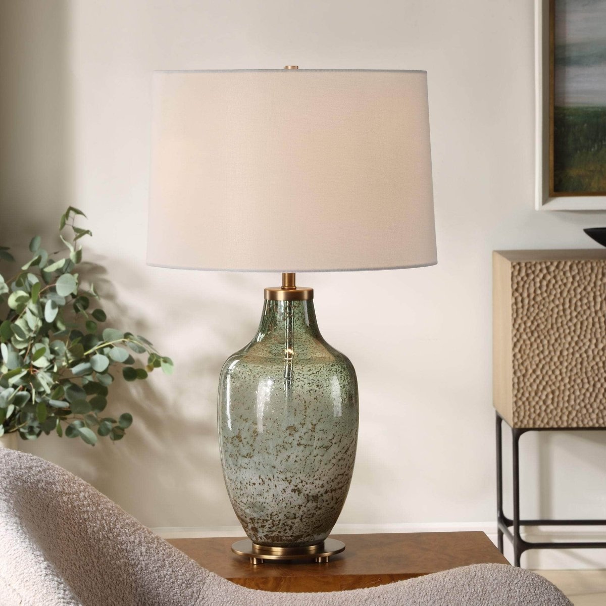 Chianti Olive Glass Table Lamp - Uttermost - Table Lamps by Modest Hut