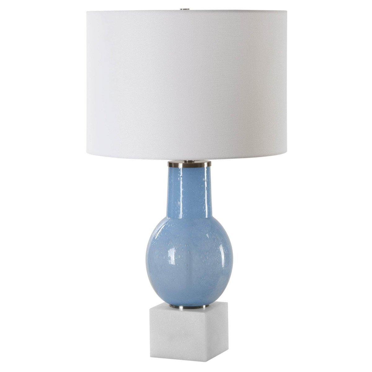 Clear Sky Blue Glass Table Lamp - Uttermost - Table Lamps by Modest Hut