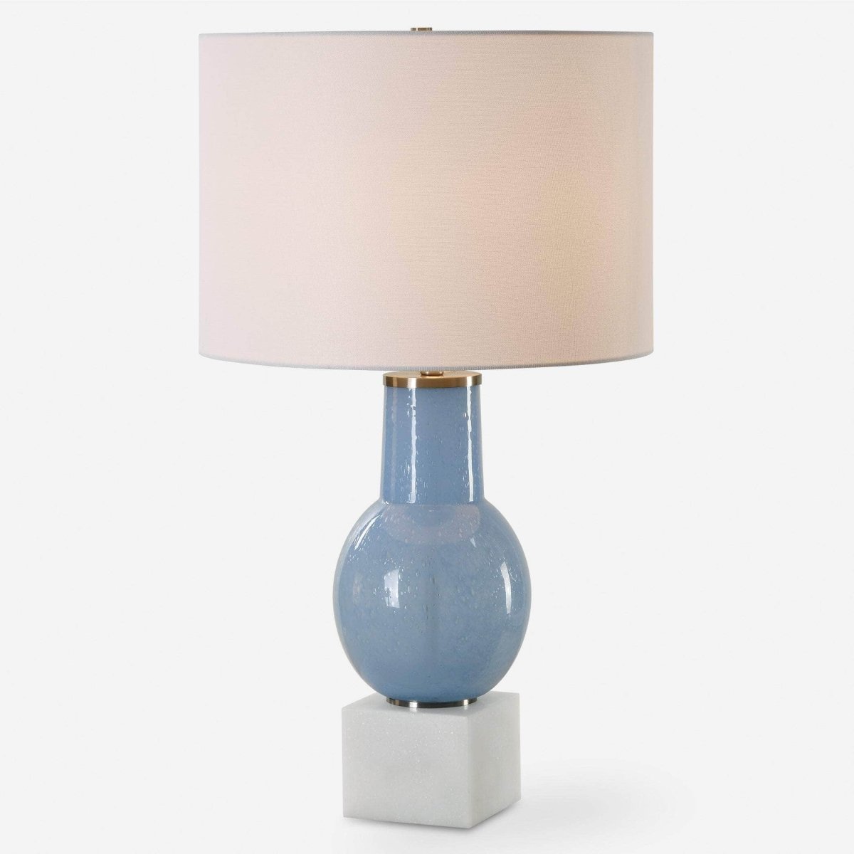 Clear Sky Blue Glass Table Lamp - Uttermost - Table Lamps by Modest Hut