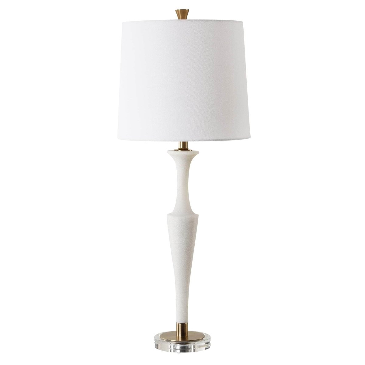 Colette White Stone Table Lamp - Uttermost - Table Lamps by Modest Hut