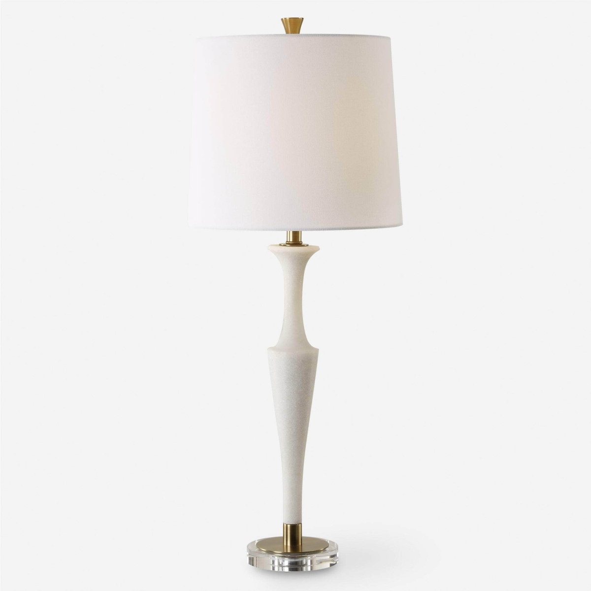 Colette White Stone Table Lamp - Uttermost - Table Lamps by Modest Hut