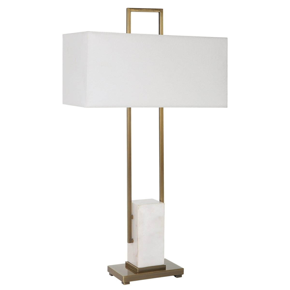 Column White Marble Table Lamp - Uttermost - Table Lamps by Modest Hut