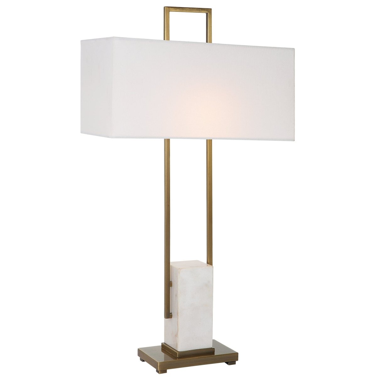 Column White Marble Table Lamp - Uttermost - Table Lamps by Modest Hut