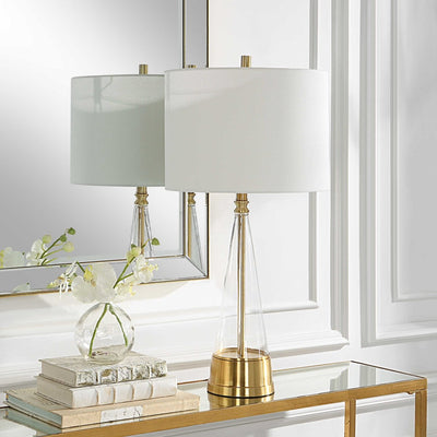 Contemporary Style Cone Shaped Table Lamp - Uttermost - Table Lamps by Modest Hut