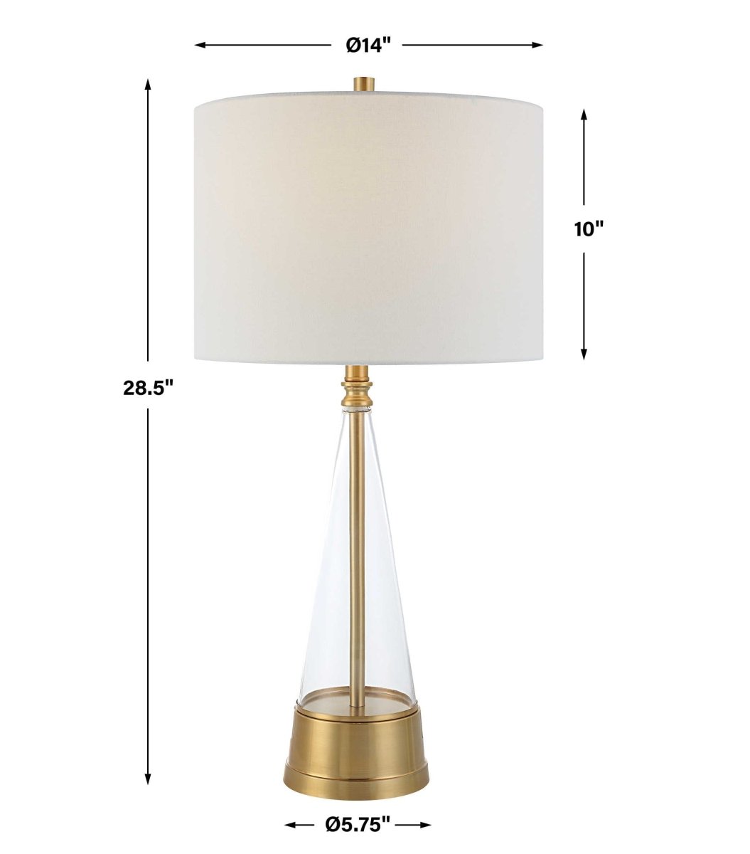 Contemporary Style Cone Shaped Table Lamp - Uttermost - Table Lamps by Modest Hut