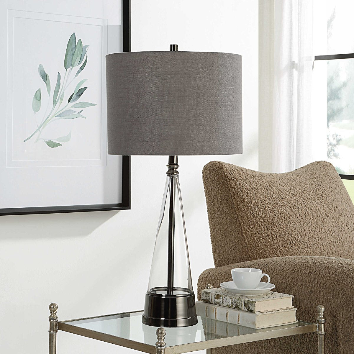 Contemporary Style Cone Shaped Table Lamp - Uttermost - Table Lamps by Modest Hut