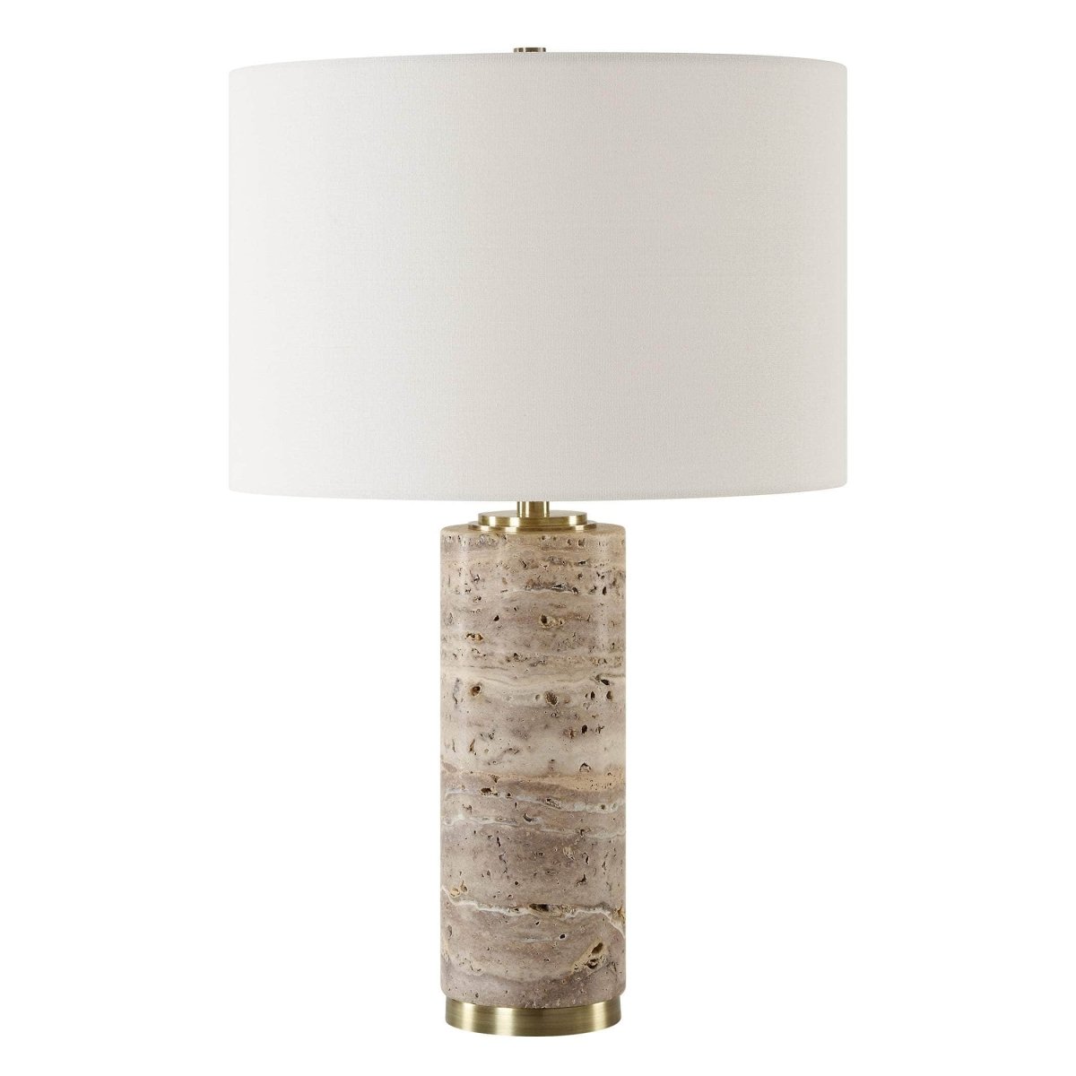 Cortado Travertine Table Lamp - Uttermost - Table Lamps by Modest Hut