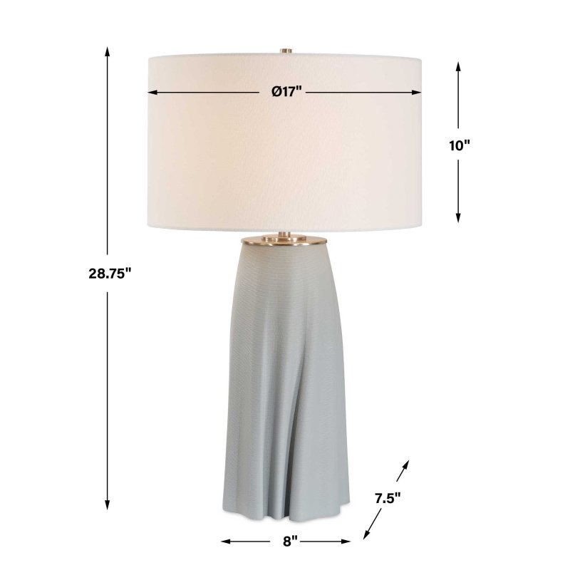 Cover Up Sculpted Table Lamp by Uttermost dimensions diagram