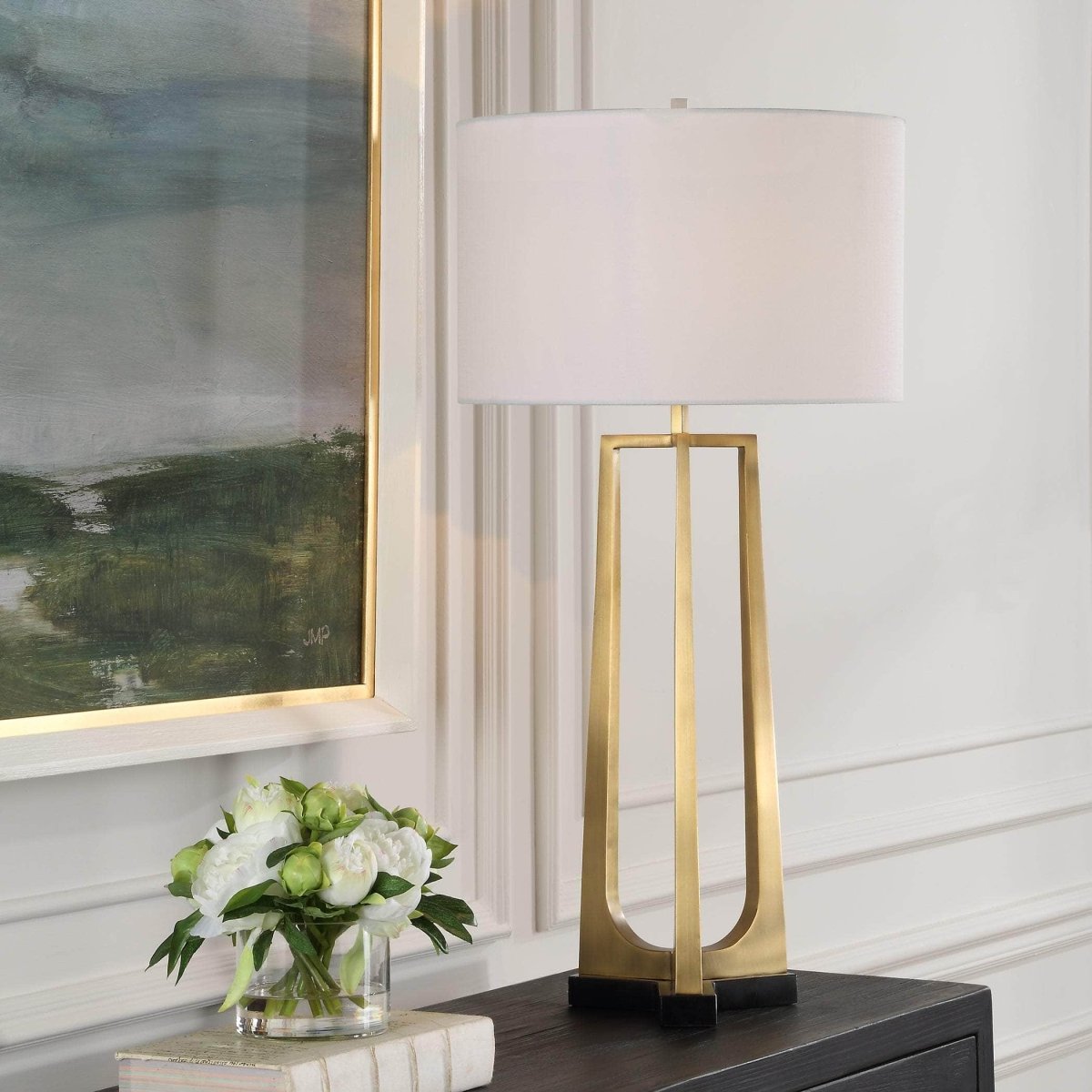 Crossroads Brass Table Lamp - Uttermost - Table Lamps by Modest Hut