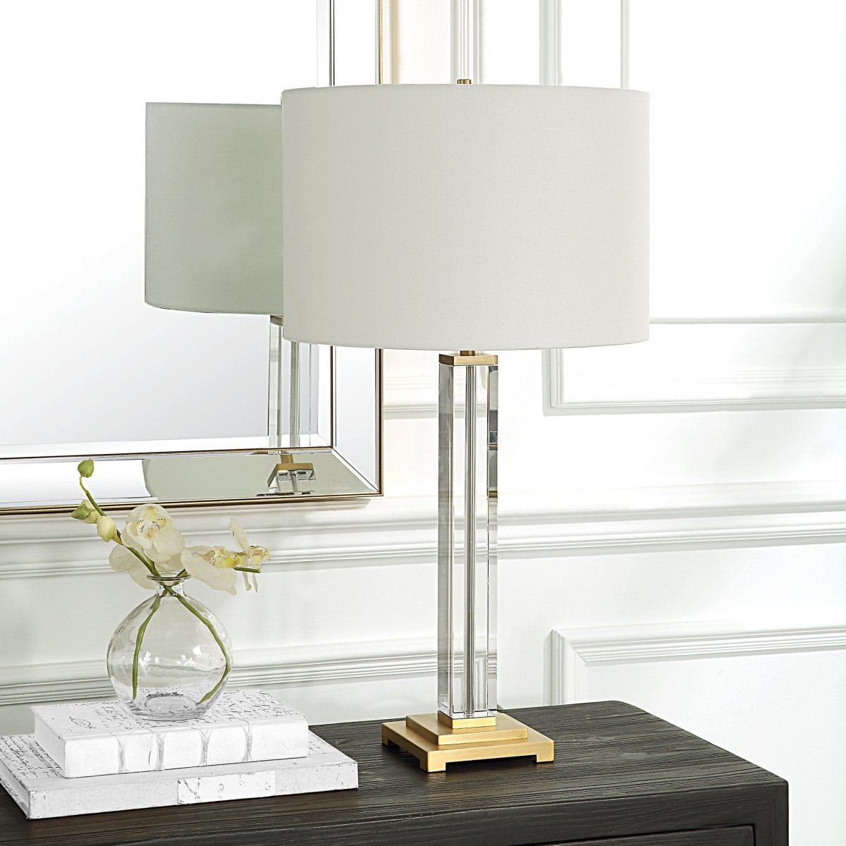 Crystal Column Table Lamp - Uttermost - Table Lamps by Modest Hut