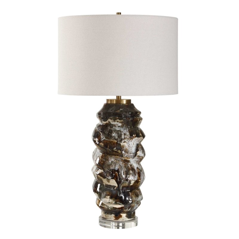 Cuoco Mottled Brown Table Lamp - Table Lamps