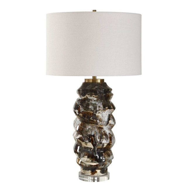 Cuoco Mottled Brown Table Lamp - Table Lamps