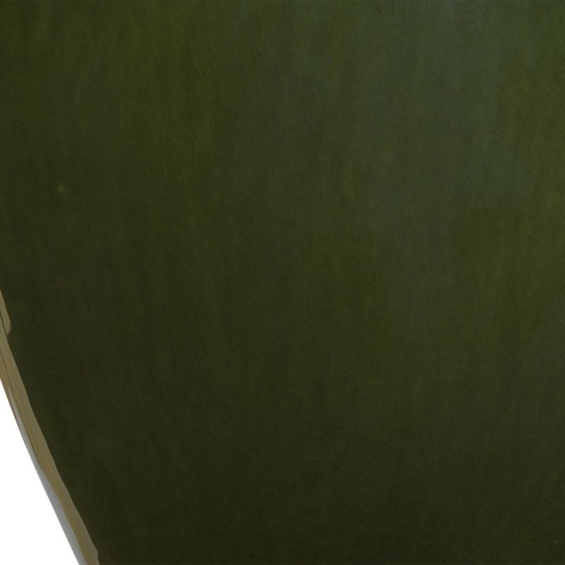 Detail view of the Curhan Moss Green Ceramic Table Lamp finish and construction image 7