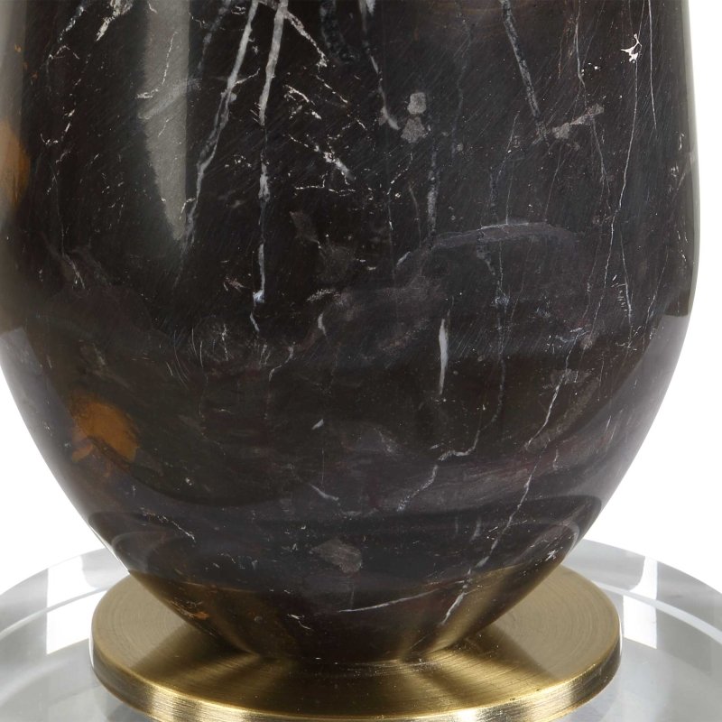 Dames Dark Marble Table Lamp - Table Lamps