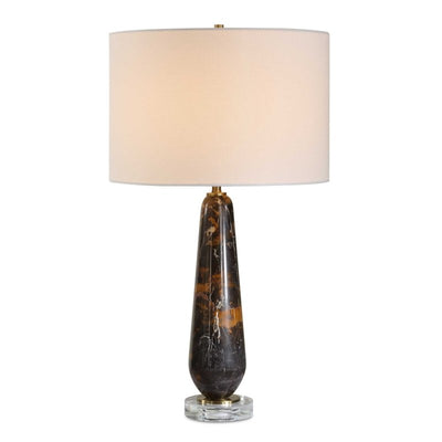 Dames Dark Marble Table Lamp - Table Lamps