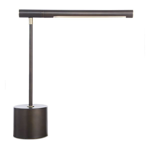 Dark Bronze Desk Lamp with Brass Accents - Uttermost - Table Lamps by Modest Hut