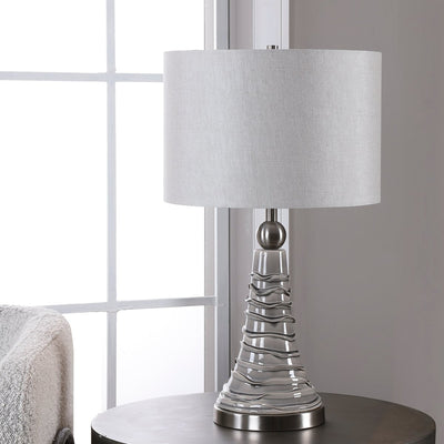 Dove Gray Ceramic Table Lamp - Uttermost - Table Lamps by Modest Hut