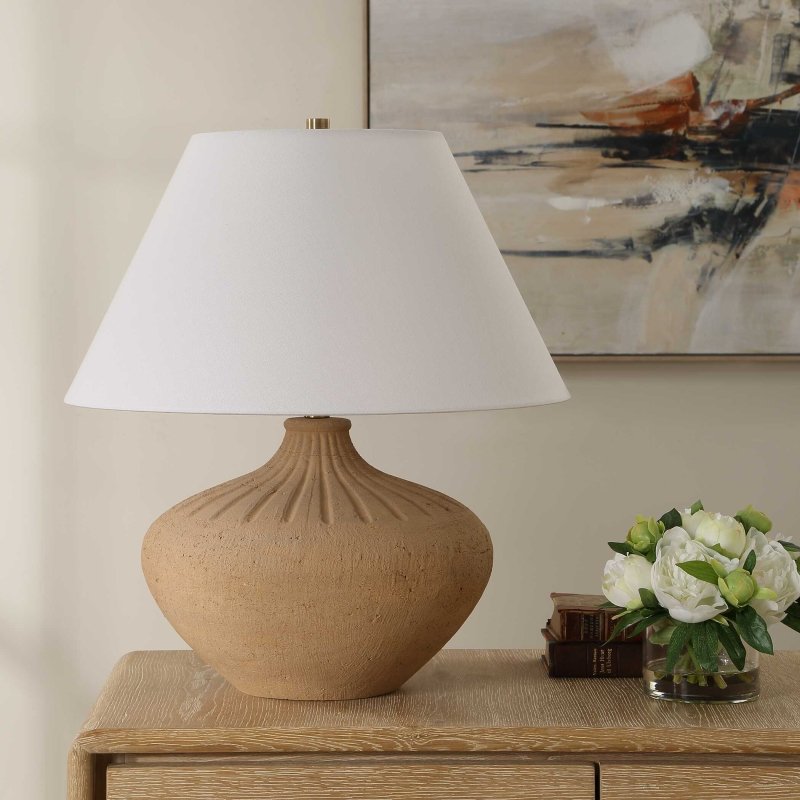 Eldon Terracotta Table Lamp - Table Lamps