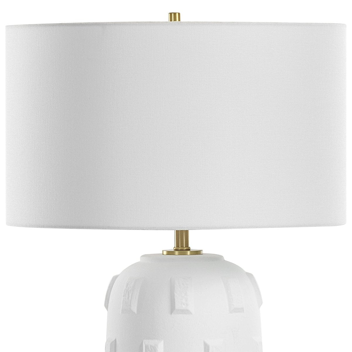 Emerie Textured White Table Lamp - Uttermost - Table Lamps by Modest Hut