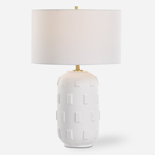 Emerie Textured White Table Lamp - Uttermost - Table Lamps by Modest Hut