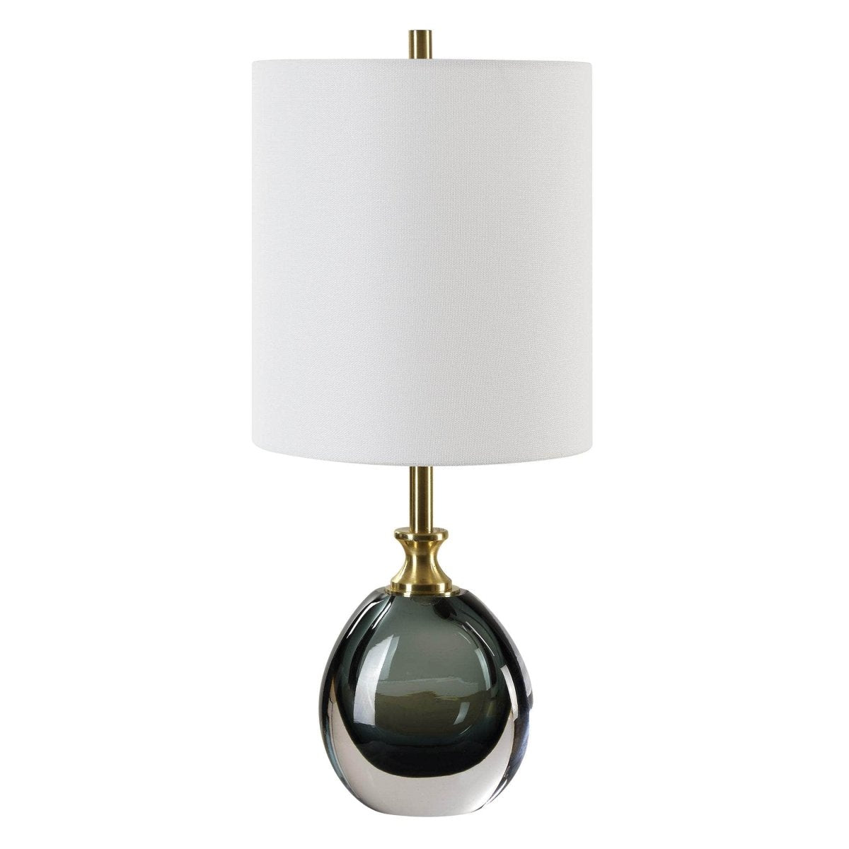 Enigma Teal Blue Glass Buffet Lamp - Uttermost - Table Lamps by Modest Hut