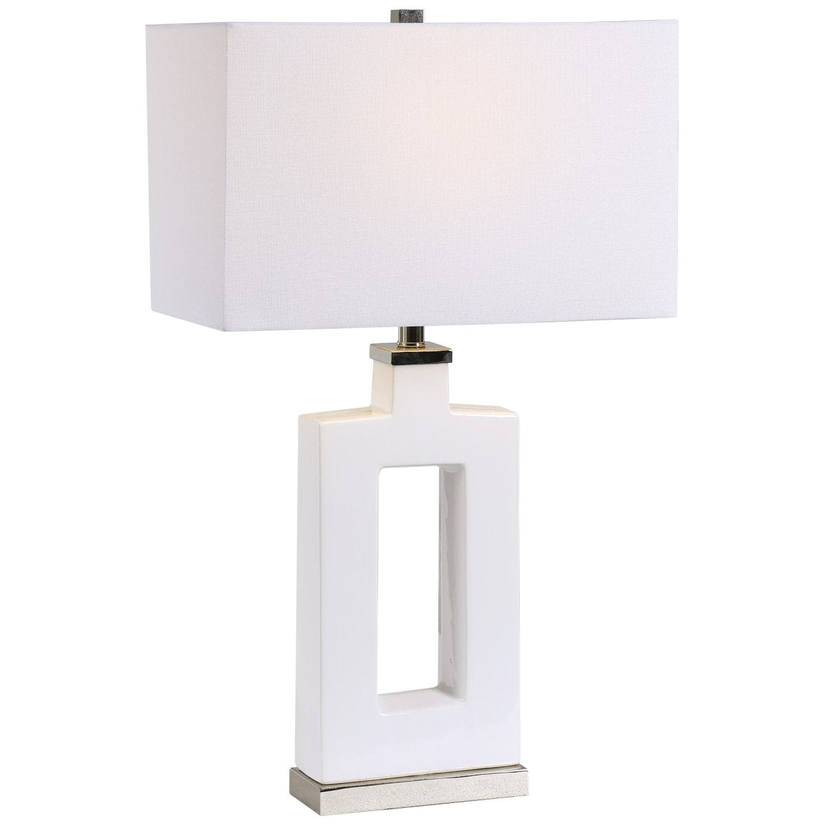 Entry Modern White Table Lamp - Uttermost - Table Lamps by Modest Hut