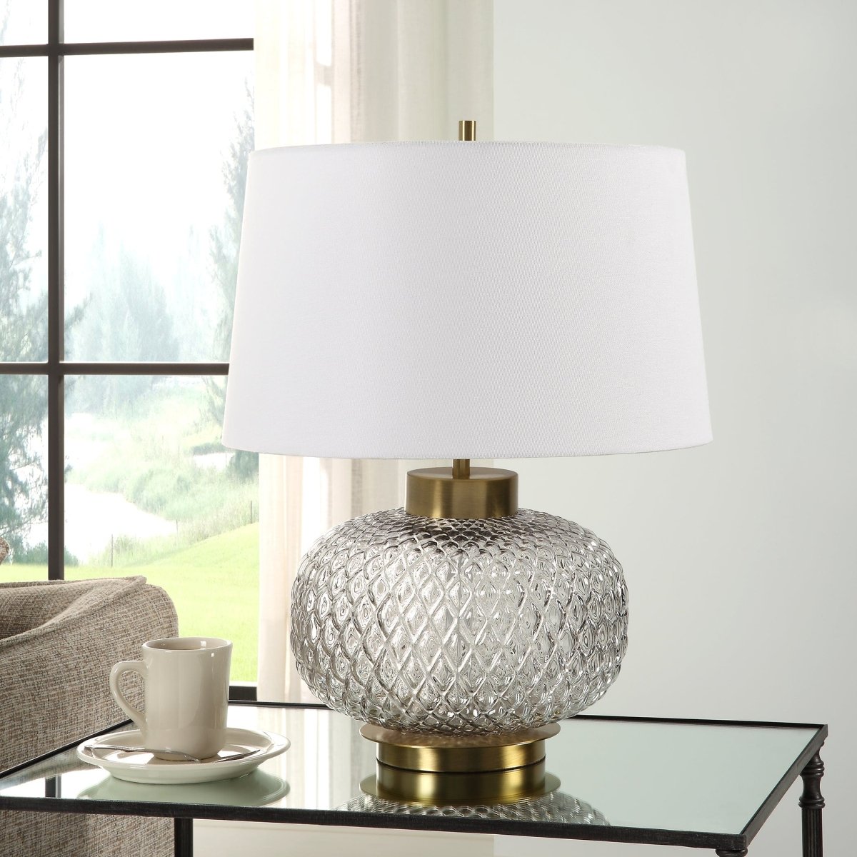 Estelle Glass Table Lamp - Uttermost - Table Lamps by Modest Hut