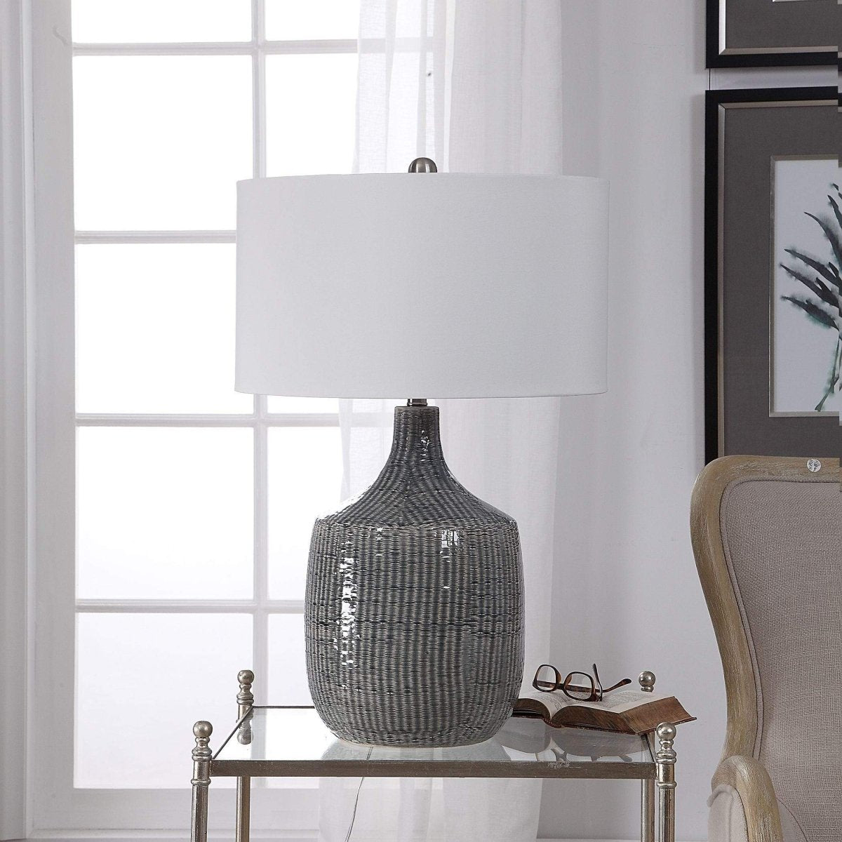 Felipe Gray Table Lamp - Uttermost - Table Lamps by Modest Hut