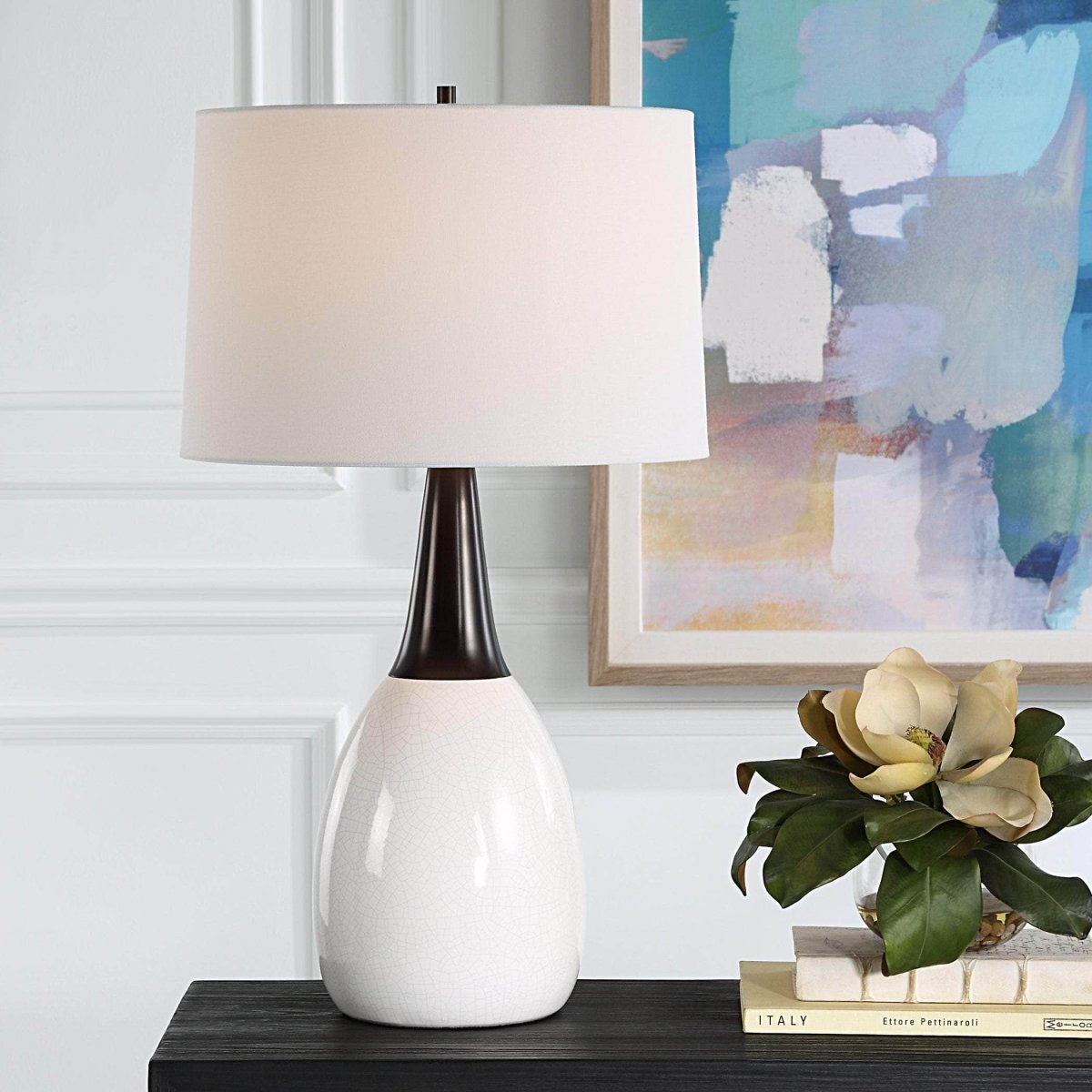 Fralin White Table Lamp - Uttermost - Table Lamps by Modest Hut