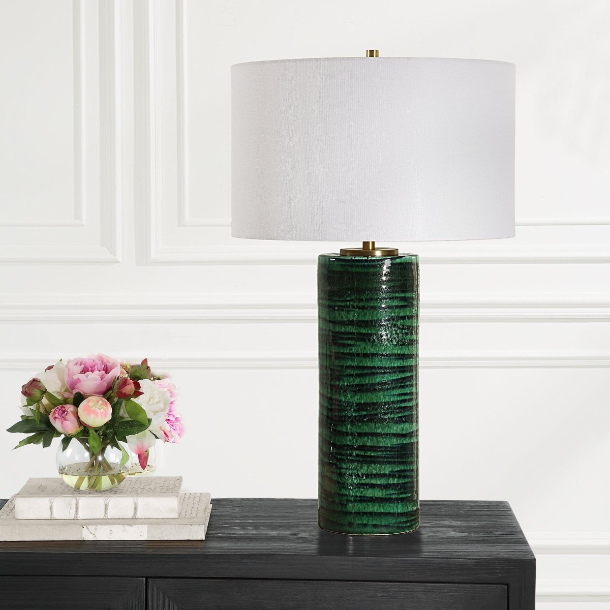 Galeno Emerald Green Table Lamp - Uttermost - Table Lamps by Modest Hut