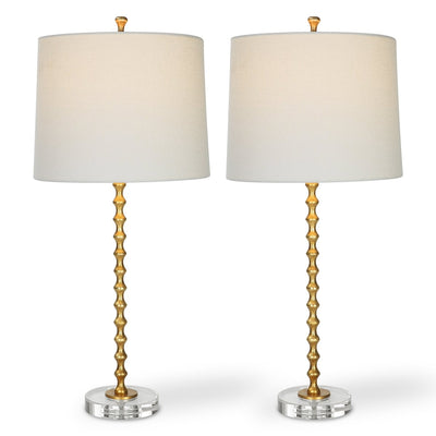 Gold Leaf Stacked Hourglass Table Lamp - Uttermost - Table Lamps by Modest Hut