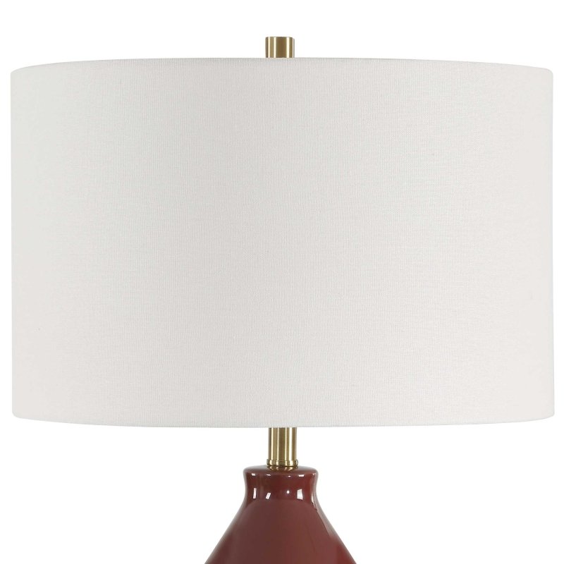 Gourd Burgundy Table Lamp - Table Lamps