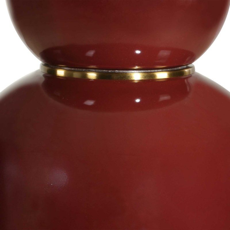 Gourd Burgundy Table Lamp - Table Lamps