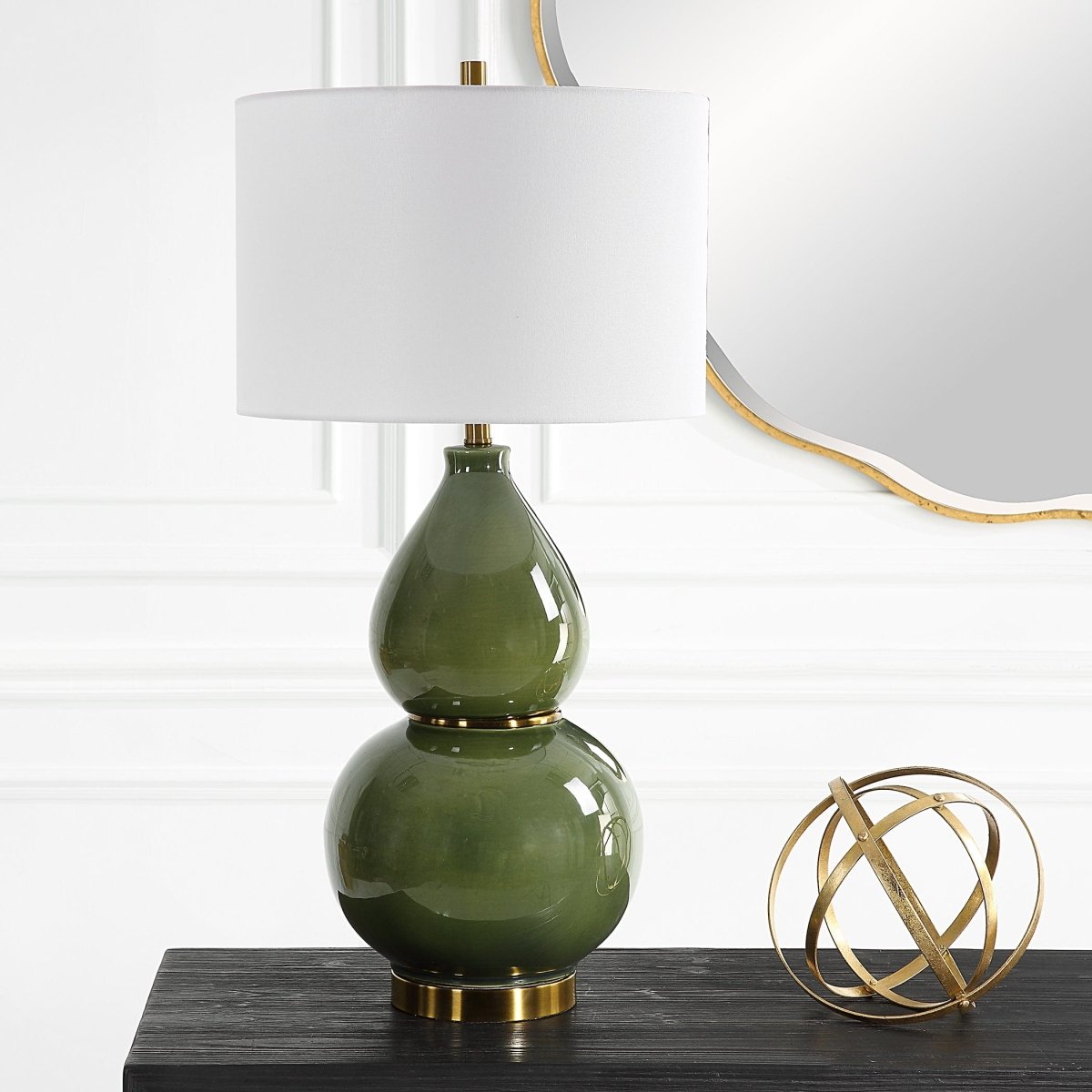 Gourd Green Table Lamp - Uttermost - Table Lamps by Modest Hut