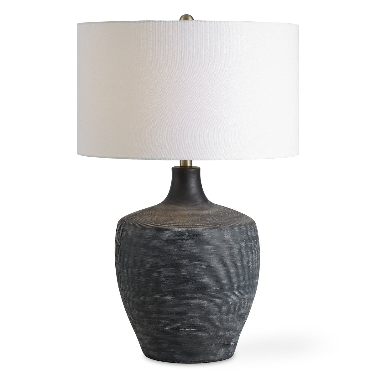 Graphite Ribbed Table Lamp - Uttermost - Table Lamps by Modest Hut