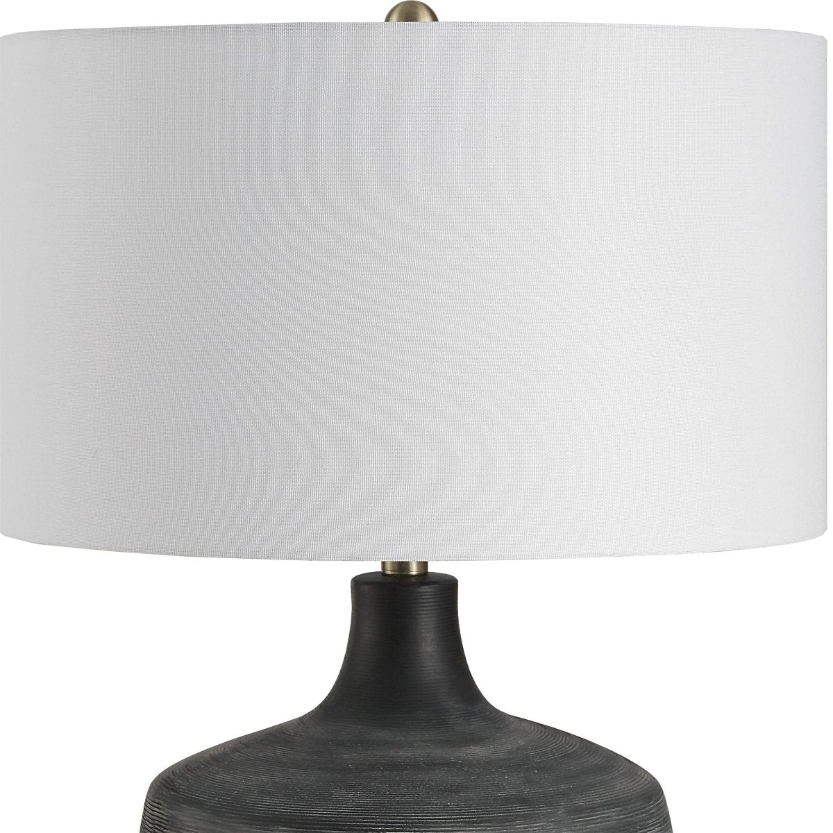 Graphite Ribbed Table Lamp - Uttermost - Table Lamps by Modest Hut