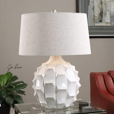 Guerra Scalloped Plated Table Lamp - Uttermost - Table Lamps by Modest Hut
