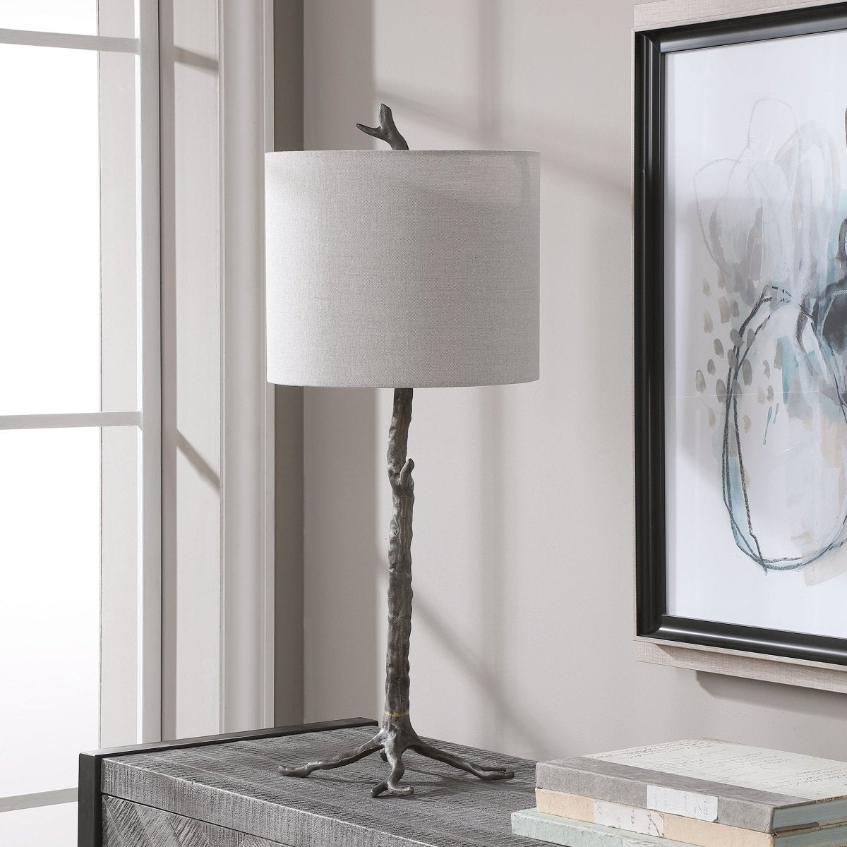 Hand Cast Organic Rustic Lamp - Uttermost - Table Lamps by Modest Hut
