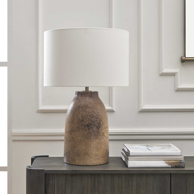 Harris Mottled Brown Table Lamp - Table Lamps