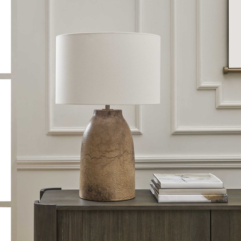 Harris Mottled Brown Table Lamp - Table Lamps