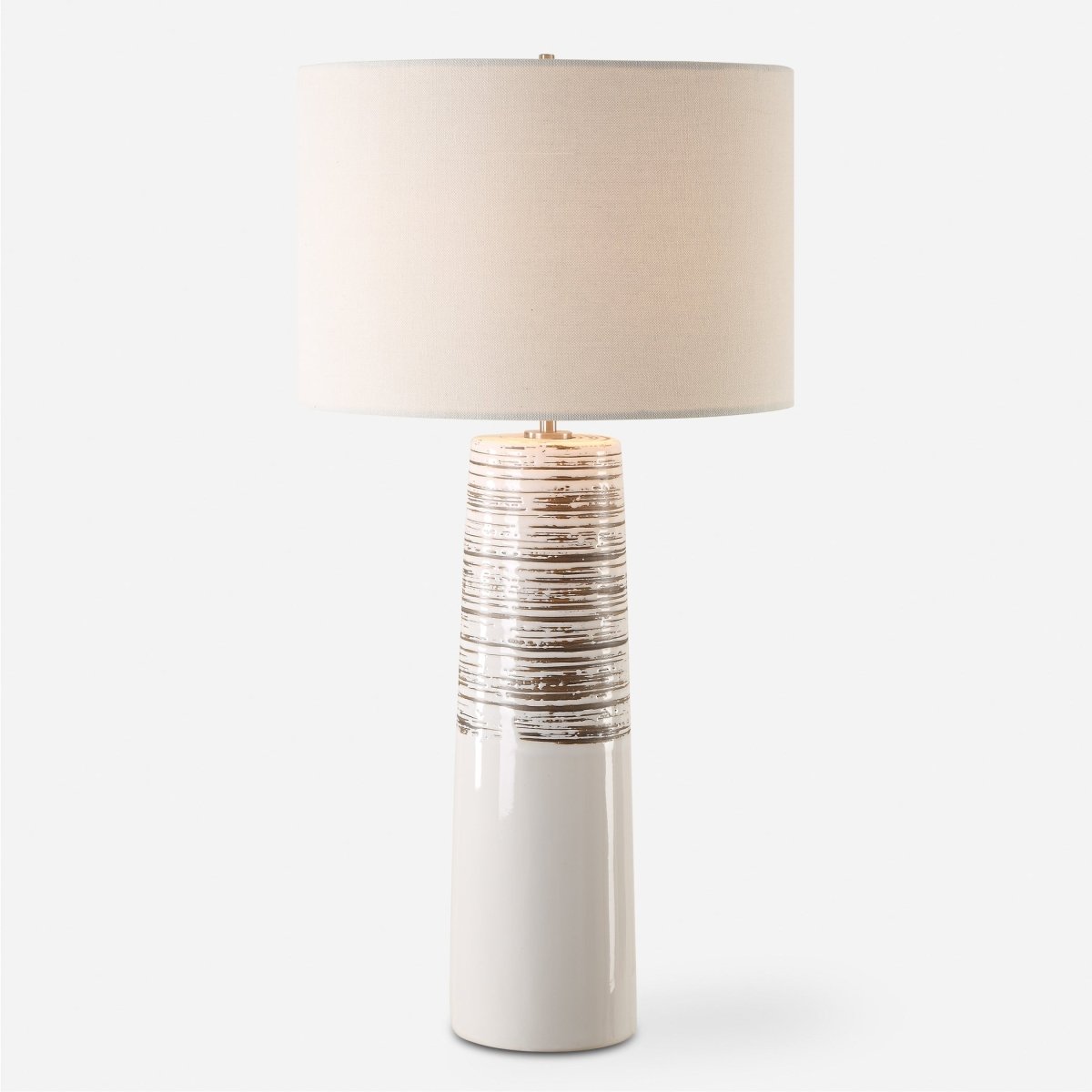 Haven White Glaze Table Lamp - Uttermost - Table Lamps by Modest Hut