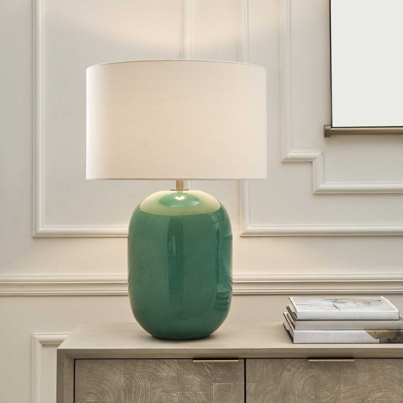 Hollis Teal Table Lamp - Table Lamps